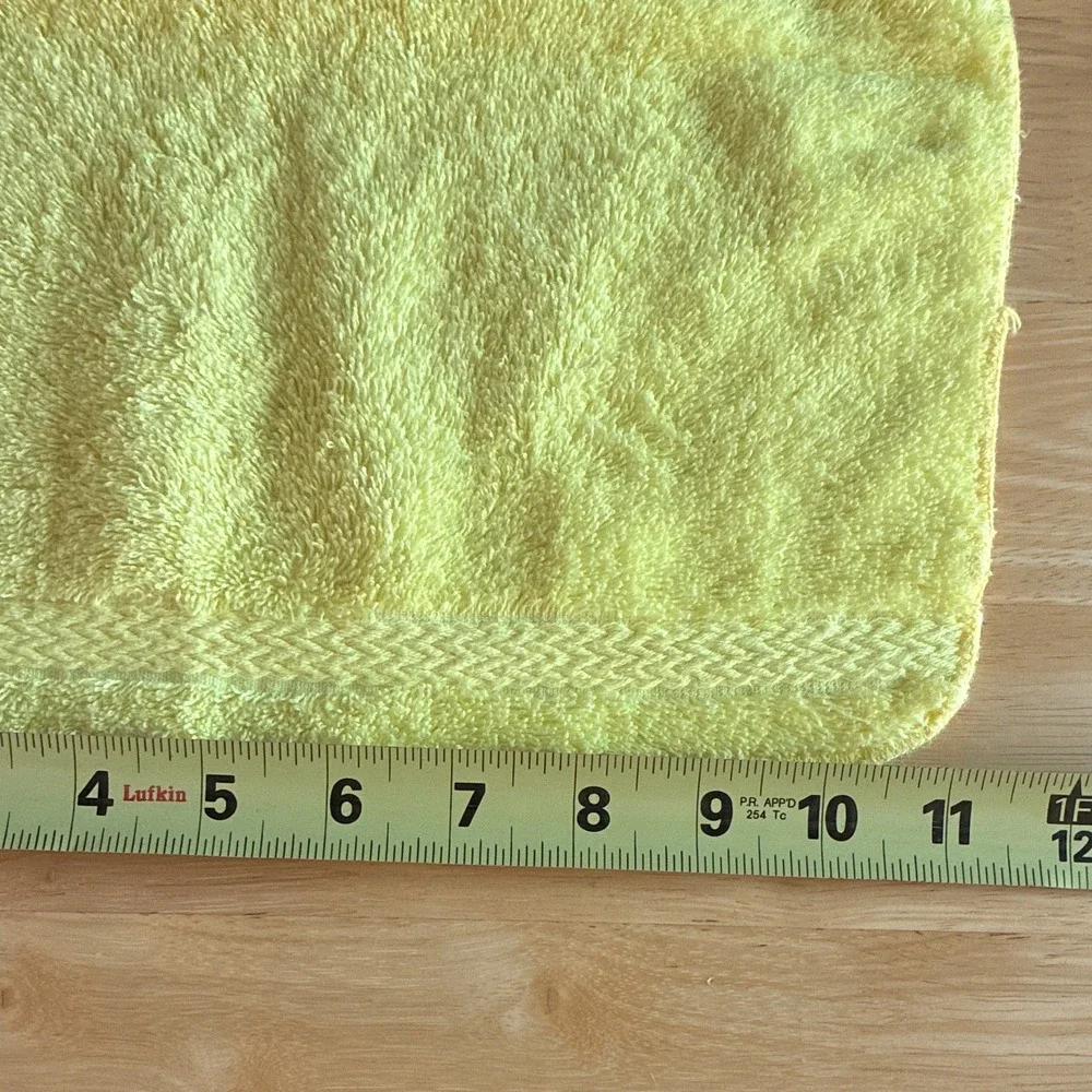 VTGTastemaker Ultra Touch Yellow Solid Textured Towel Set2pc HandTowel/Washcloth